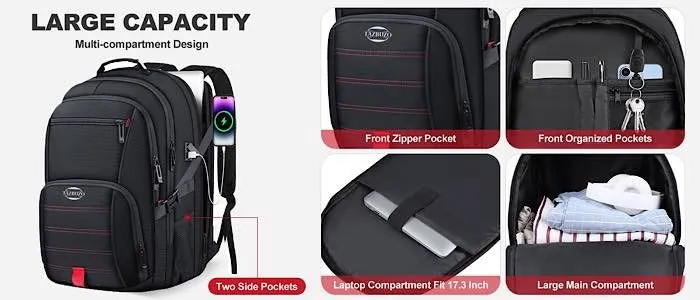 Sac à dos pour ordinateur portable Tazbuzo grande capacité