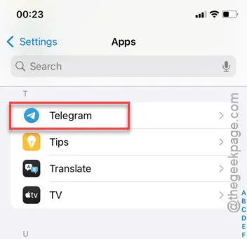 télégramme appuyez sur min