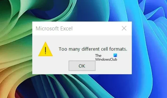 Error de demasiados formatos de celda diferentes en Excel [Solución]