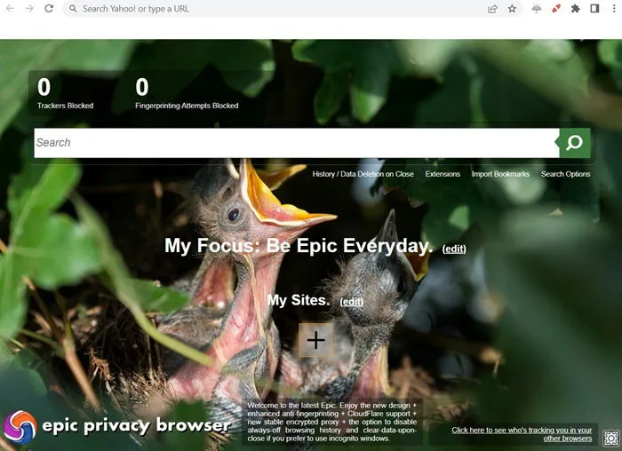 Epic Privacy-browser ontworpen voor echte anonimiteit.