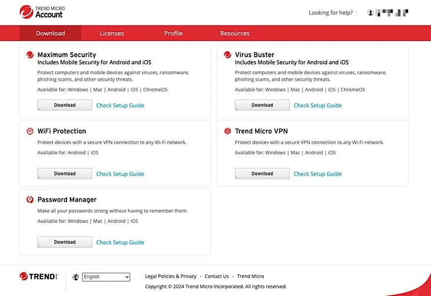 Téléchargements de l'évaluation de Trend Micro Vpn