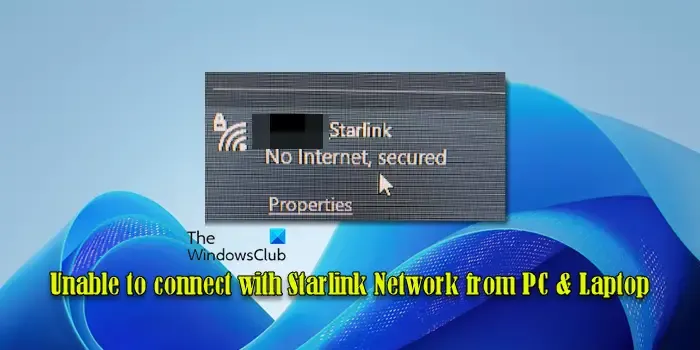 Impossibile connettersi alla rete Starlink da PC e laptop