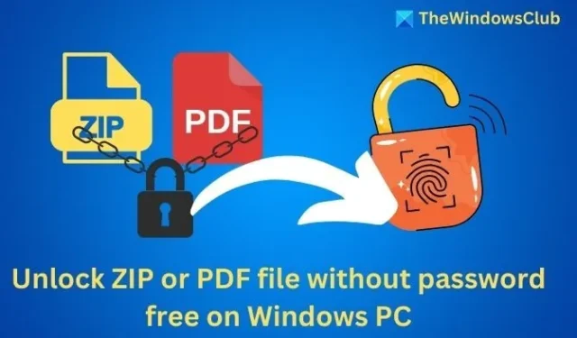 Entsperren Sie ZIP- oder PDF-Dateien ohne Kennwort kostenlos auf einem Windows-PC.