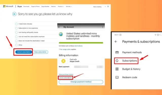如何取消 Skype 訂閱 – 桌面和行動指南