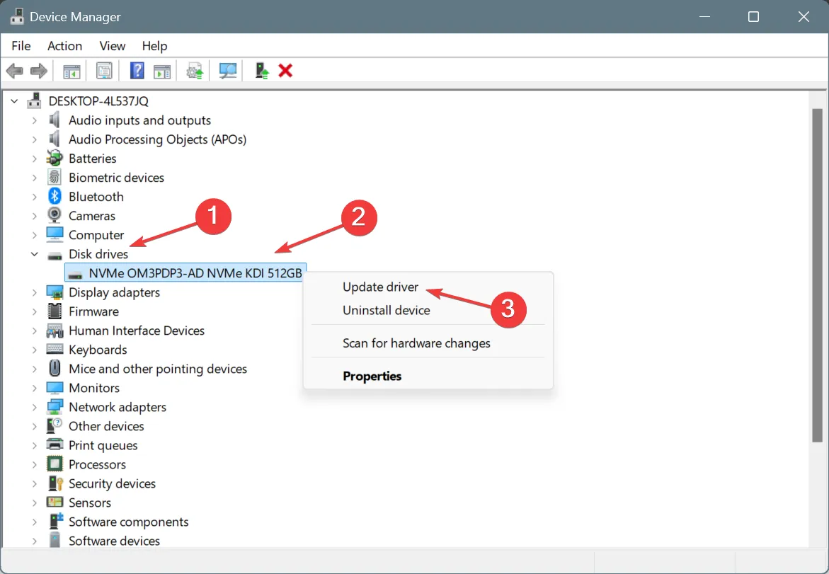 driver updaten om STREAMS_INTERNAL_ERROR te repareren