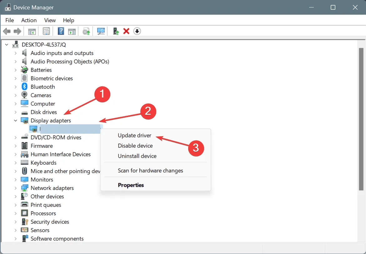 Actualizar el controlador para corregir CACHE_INITIALIZATION_FAILED