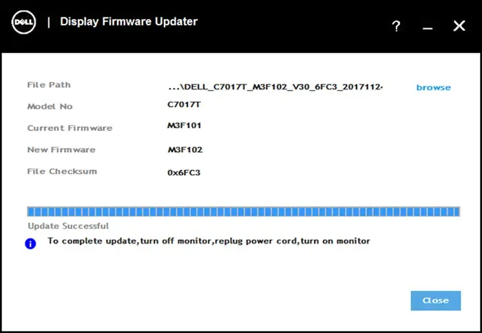 Actualice el firmware de su monitor Dell