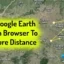 Wie verwende ich Google Earth im Browser zum Messen von Entfernungen?