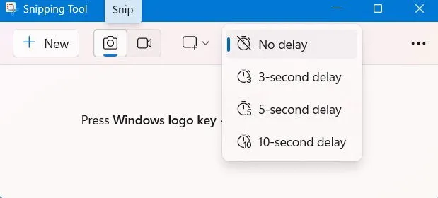 Snipping Tool で遅延なく切り取ります。