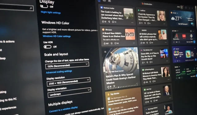 O recurso de feed do MSN do Windows 10 agora cobre mais da metade da tela da sua área de trabalho