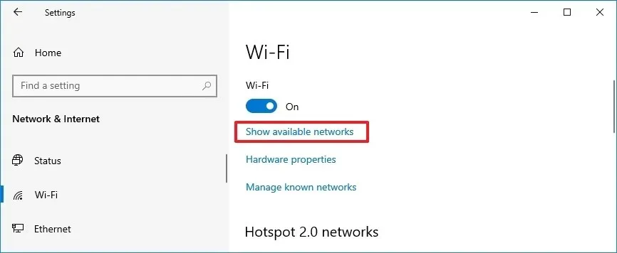 Windows 10 Verfügbare Netzwerke anzeigen