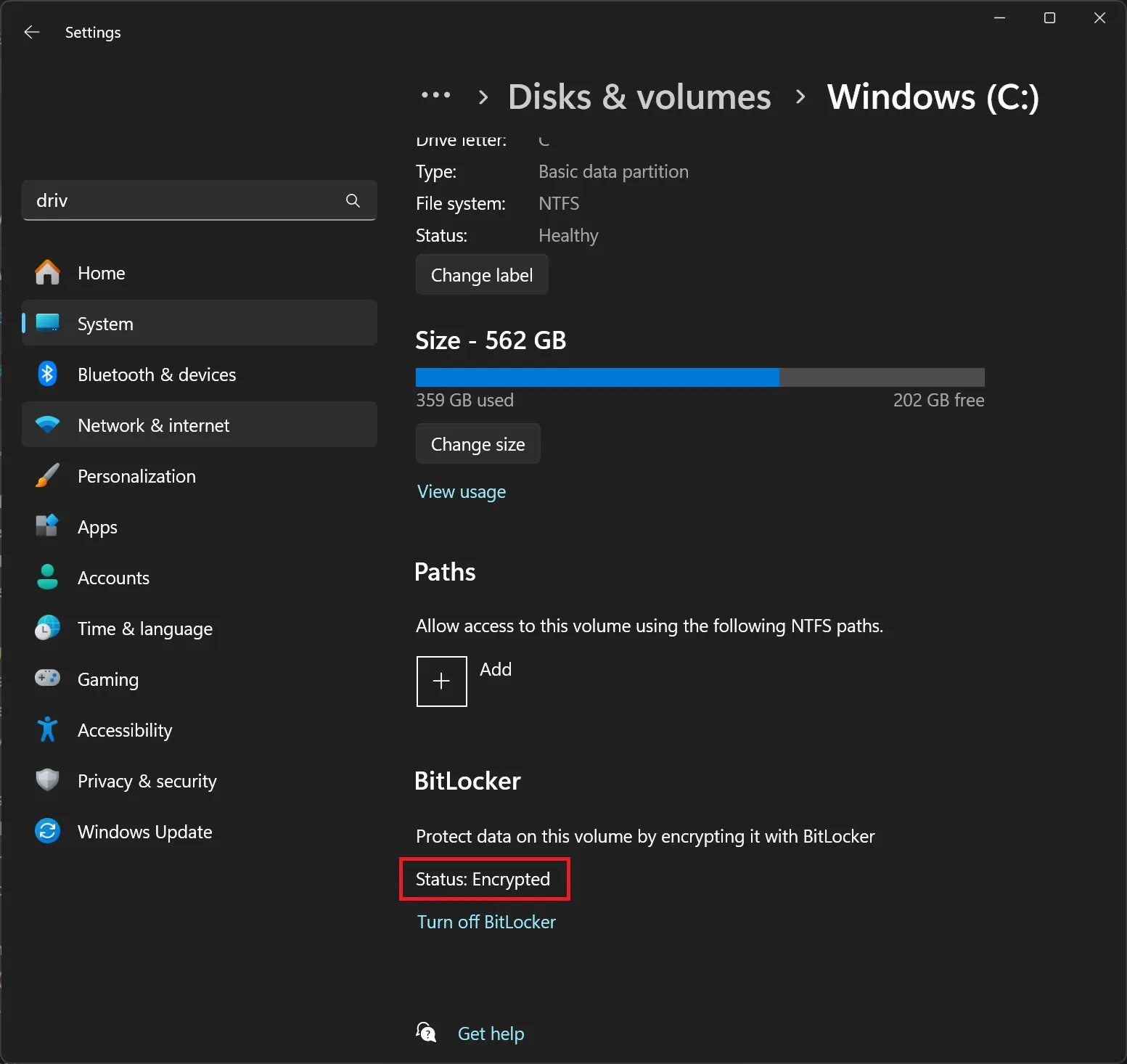 Crittografia del dispositivo BitLocker di Windows 11 24H2