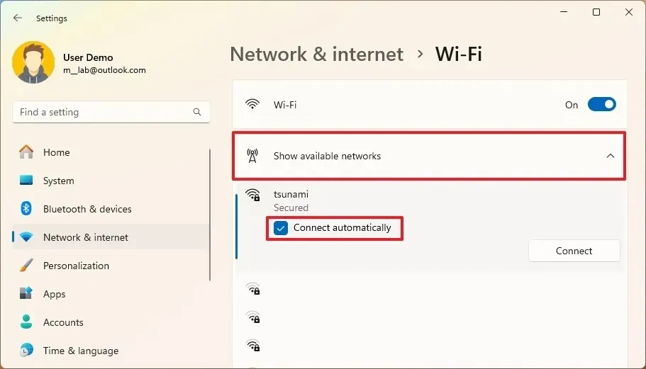 Windows 11 更改 Wi-Fi 優先權