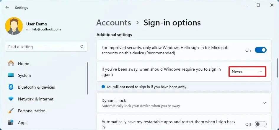 Windows 11 スリープ後にパスワードを無効にする