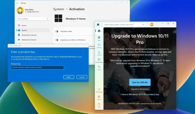 如何將 Windows 11 家用版升級至專業版