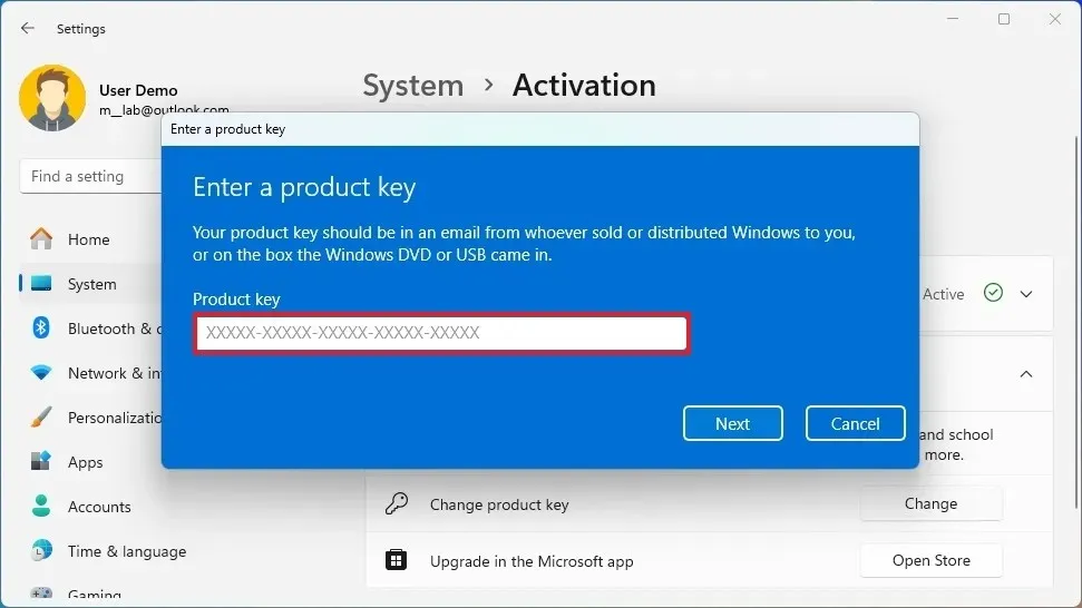 Clave de actualización de Windows 11 Pro