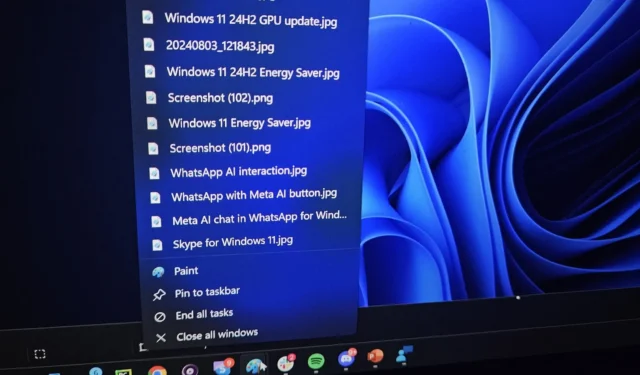 Microsoft ermöglicht möglicherweise das Deaktivieren der Taskleisten-Sprungliste beim Hovern in Windows 11