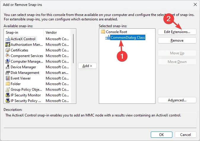 Modifica estensioni - che cos'è Microsoft Management Console