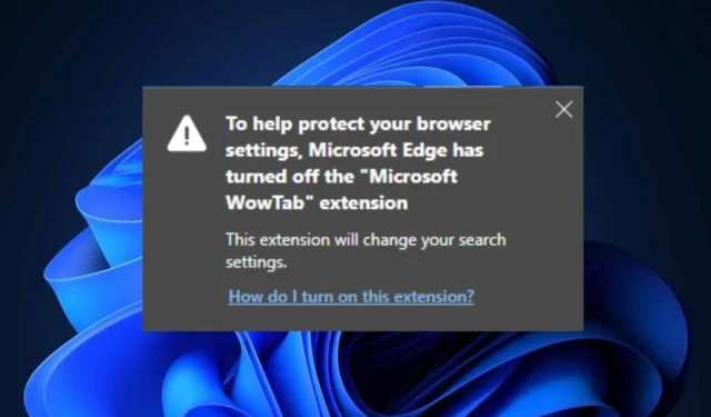 Microsoft Edge は Microsoft ベースの拡張機能を潜在的な脅威としてフラグ付けします