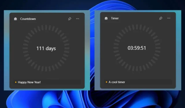 Microsoft transformeert Windows 11 kloktimer en aftelklok in flexibele widgets voor eenvoudig vastpinnen