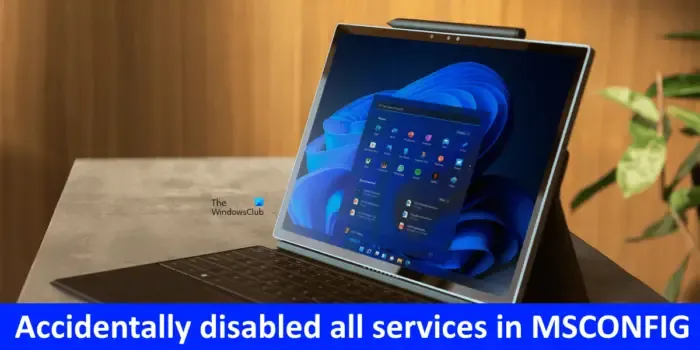 Disabilitati accidentalmente tutti i servizi in MSCONFIG