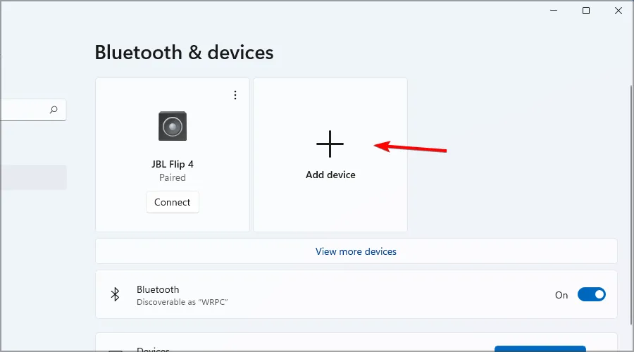 aggiungere dispositivo bluetooth