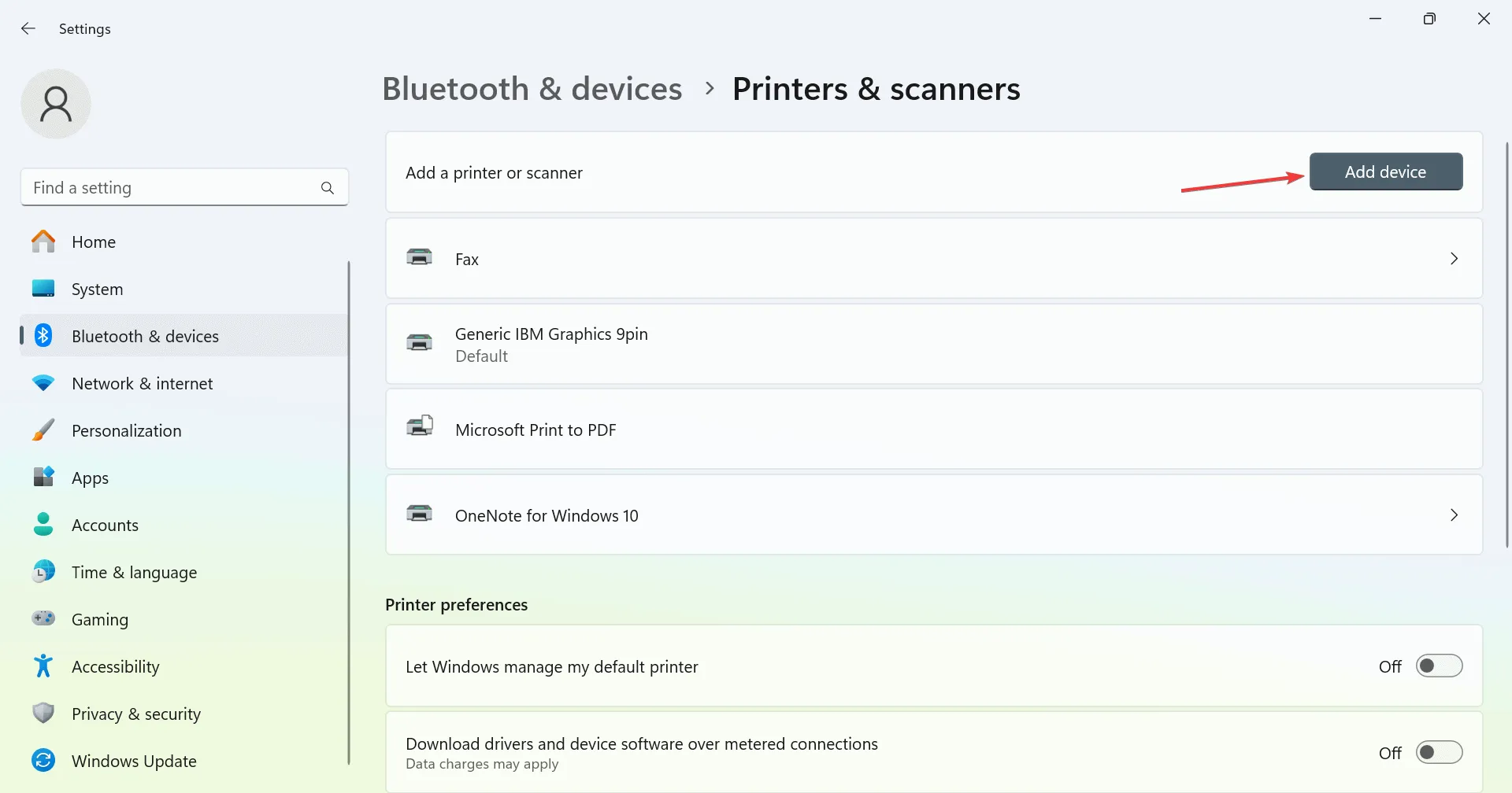 ERROR_UNKNOWN_PRINTER_DRIVERを修正するには手動で追加します