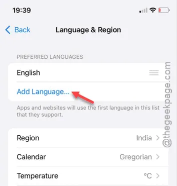 Aggiungi lingua su iPhone