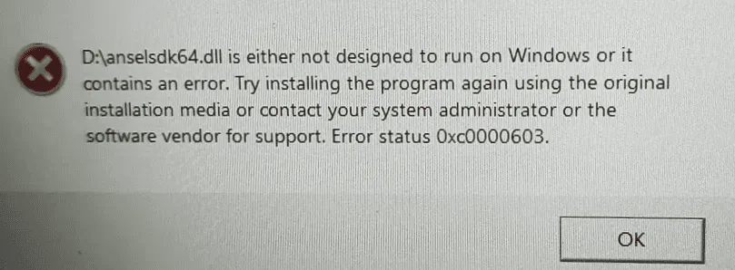 AnselSDK64.dll missing or broken