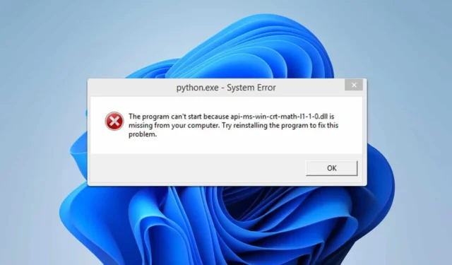 So beheben Sie den Fehler „Api-ms-win-crt-math-l1-1-0.dll fehlt“