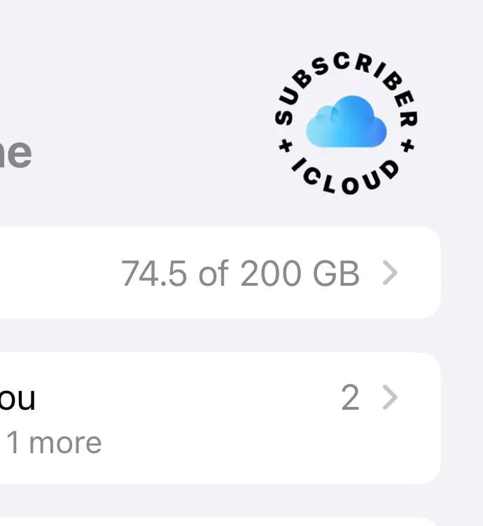 Projekt abonenta iCloud