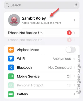 Apple ID settings