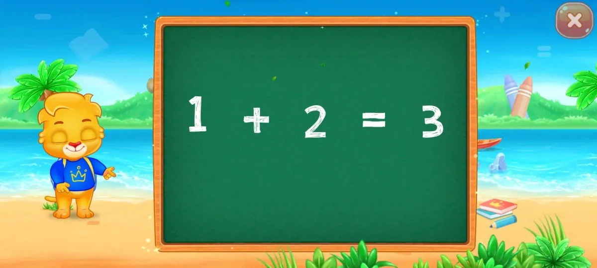 Vue du jeu de puzzle dans l'application Math Kids sur Android.