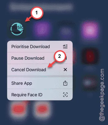 Cancel Download on iPhone