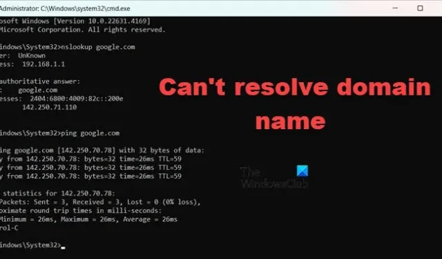 So beheben Sie Probleme bei der Domänennamenauflösung unter Windows