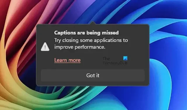 Notificação do Windows 11: Problema com legendas ausentes continua aparecendo