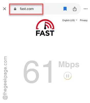 check the speed min