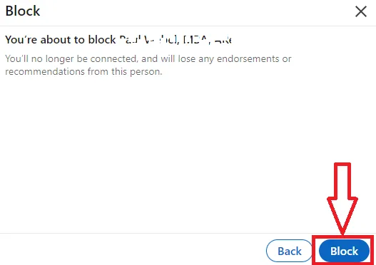 Confirm Block Action