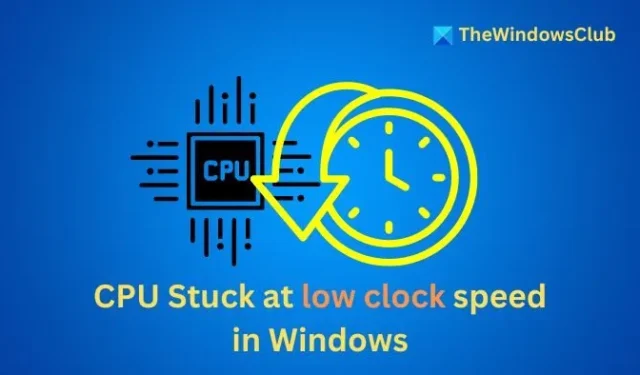 Cómo solucionar el problema de CPU atascada a baja velocidad de reloj en Windows 11 y 10