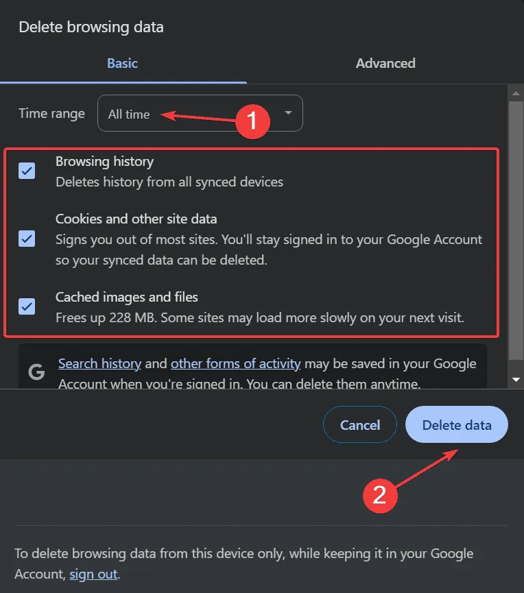 delete data to fix facebook join group button missing