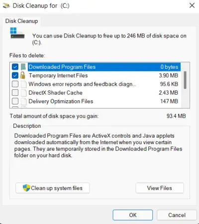 Disk Cleanup