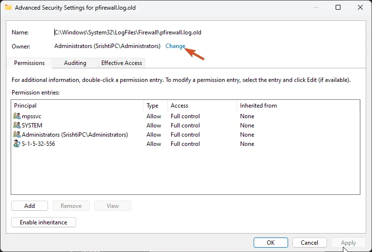 Wijzigen - Windows 11 firewall logs locatie