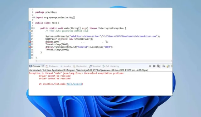 Sterownik nie może zostać rozwiązany w Selenium: Jak to naprawić