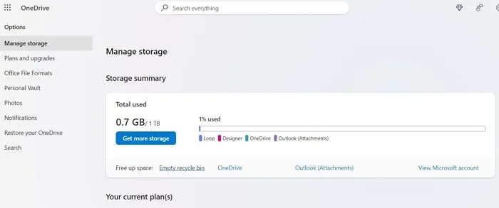 Vaciar la papelera de reciclaje de OneDrive