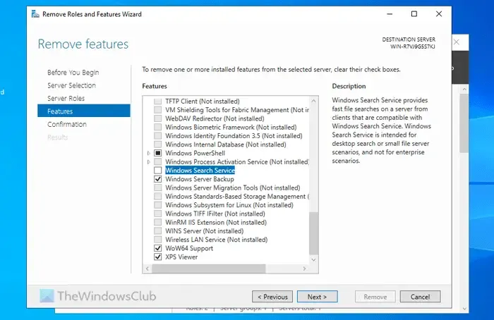 Hoe u de Windows Search-service in Windows Server in- of uitschakelt