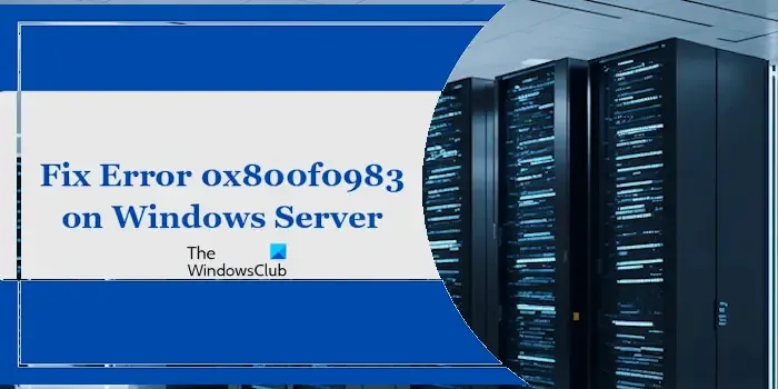 Error 0x800f0983 on Windows Server