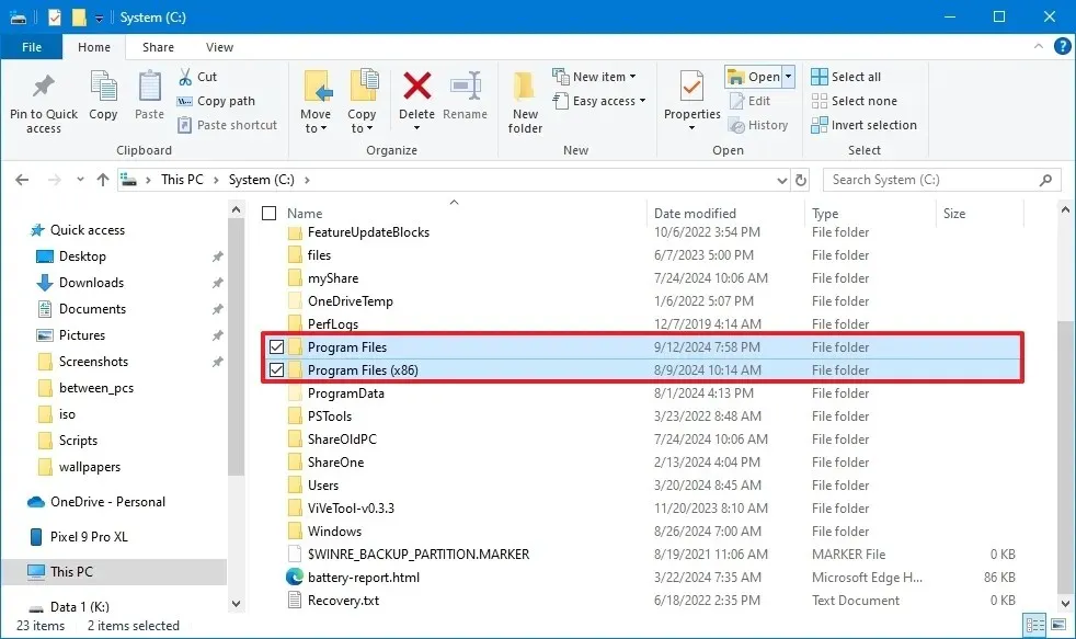 Explorador de archivos de Windows 10: comprueba aplicaciones de 32 y 64 bits