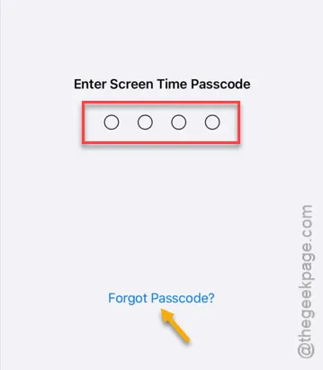 forgot passcode min