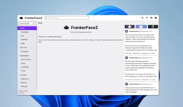 Ist FrankerFaceZ sicher für Firefox? Vollständige Anleitung zum Herunterladen