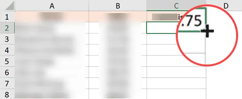 green square excel